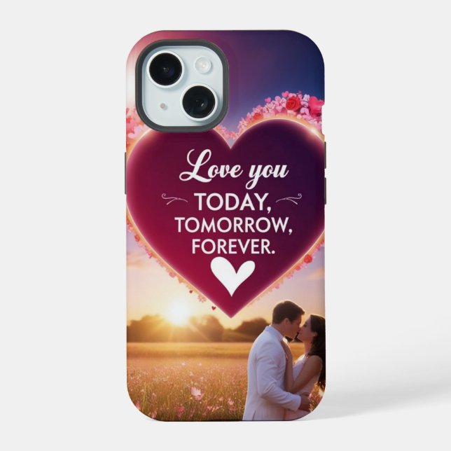 Coque iPhone 15 Joyeuse Saint-Valentin (Verso)