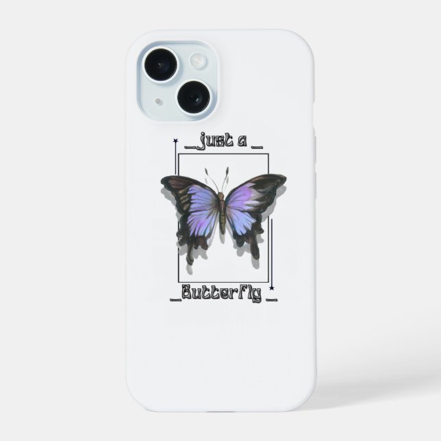 Coque iPhone 15 Juste un papillon  (Verso)