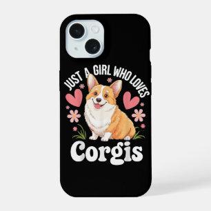 Coque iPhone 15 Juste une fille qui aime les Corgis