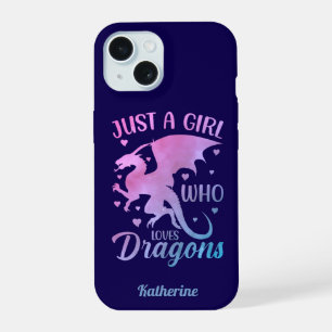 Coque iPhone 15 Juste Une Fille Qui Aime Les Dragons - Fantastique