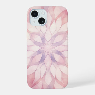 Coque iPhone 15 Kaleidoscope rose