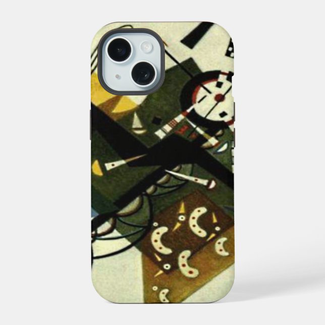 Coque iPhone 15 Kandinsky Sur White II (Verso)