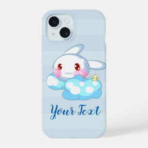 Coque iPhone 15 Kawaii Bunny, Cloud & Star Custom