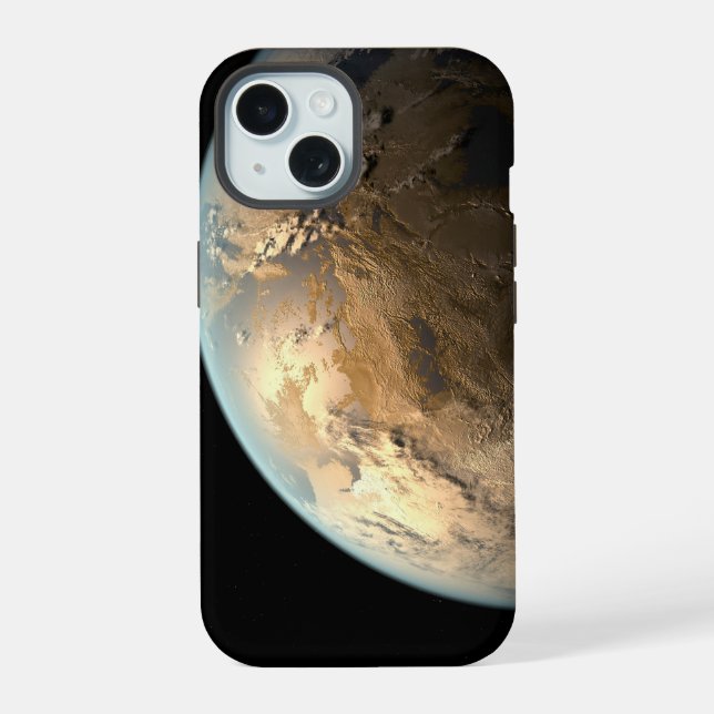 Coque iPhone 15 Kepler-186f Orbitant Une Étoile Éloignée. (Verso)