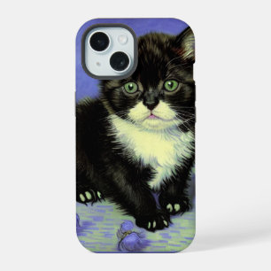 Coque iPhone 15 Kitten Smoking en Smoking de Van Gogh