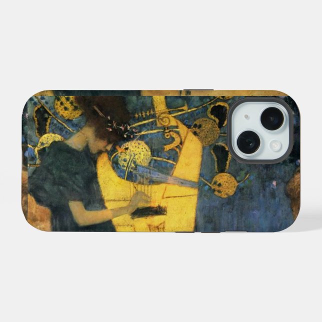 Coque iPhone 15 Klimt - musique (Verso Horizontal)