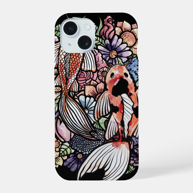 Coque iPhone 15 Koi Pond (Verso)