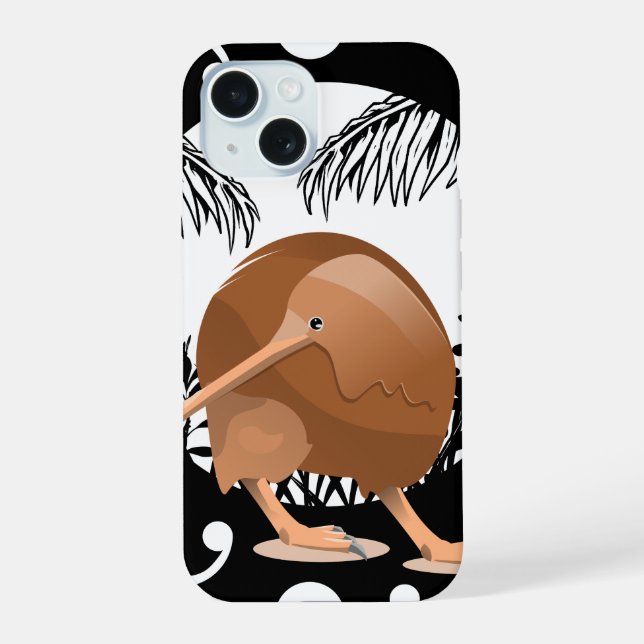 Coque iPhone 15 Koru Kiwi (Verso)
