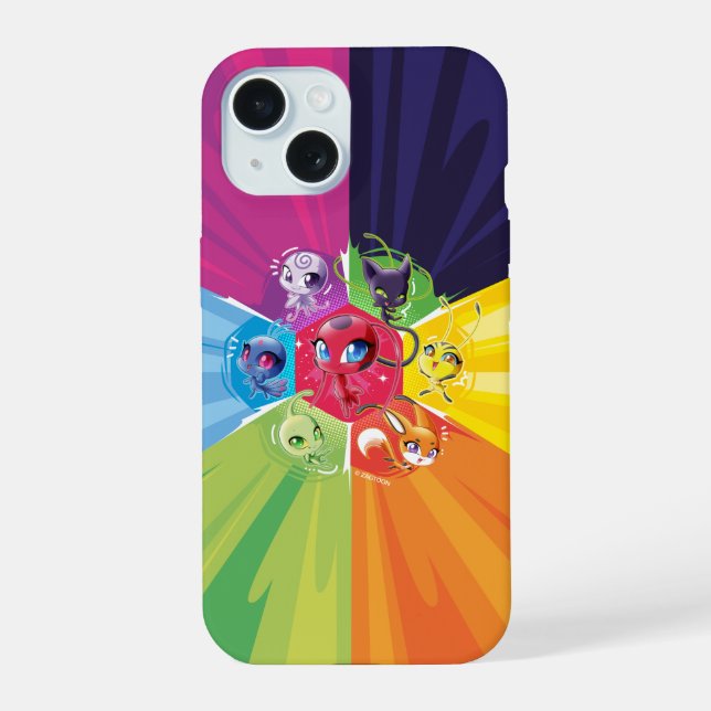 Coque iPhone 15 Kwamis Colorés (Verso)