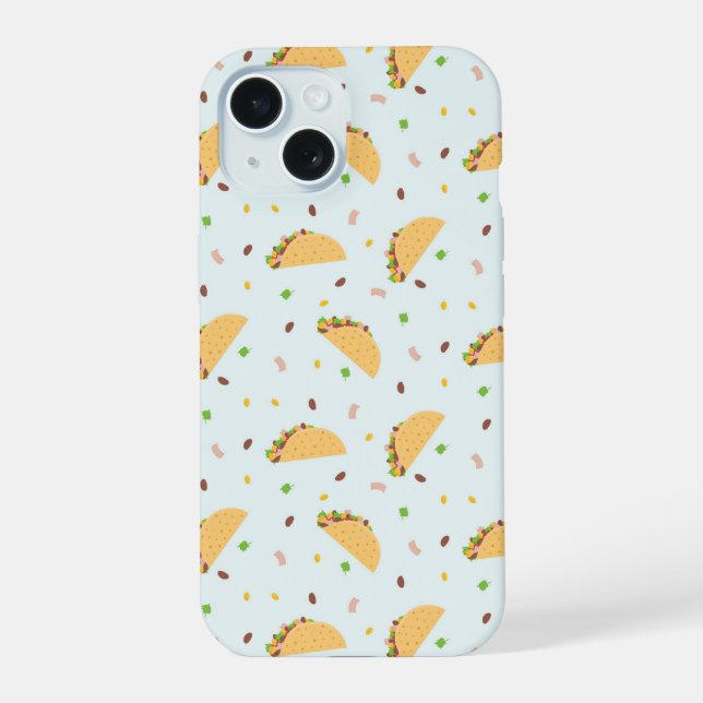 Coque iPhone 15 La faim du Motif de Tacos (Verso)