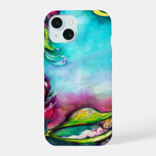 COQUE iPhone 15 LA PETITE POUCETTE ENDORMIE ENTRE LES FEUILLES DE