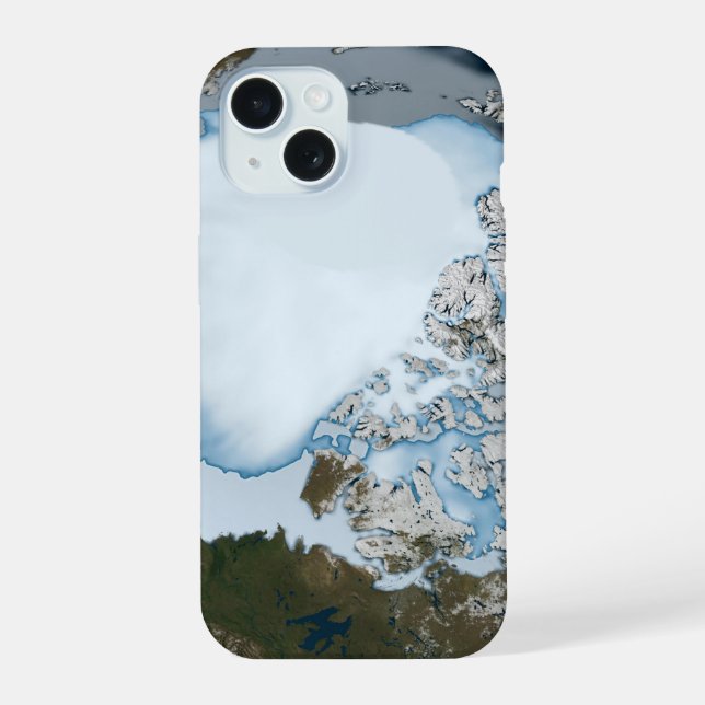 Coque iPhone 15 La planète Terre montrant la couverture de glace d (Verso)