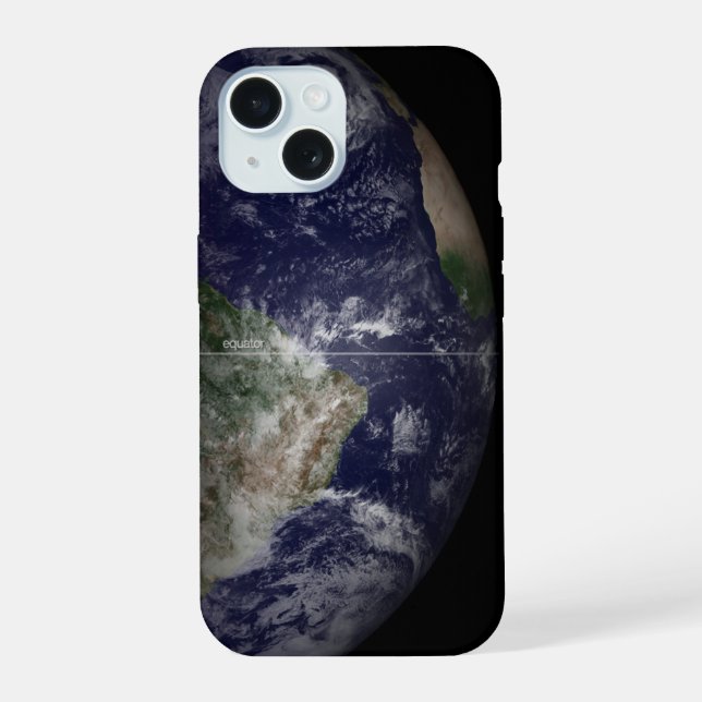 Coque iPhone 15 La Terre À Son Équinoxe. (Verso)