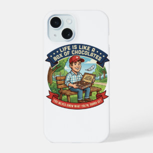 Coque iPhone 15 La vie est comme une boîte de chocolats - Vinta Pl
