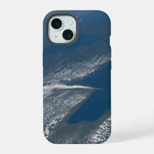 Coque iPhone 15 Lac Michigan, lac Huron et État du Michigan.