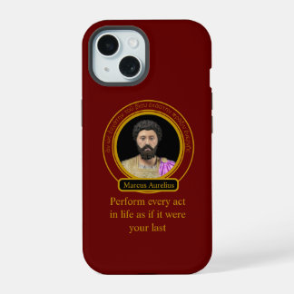 Coque iPhone 15 L'action de Marcus Aurelius