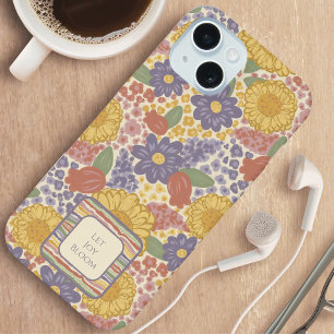 Coque iPhone 15 Laissez la joie s'épanouir – Étui de téléphone flo