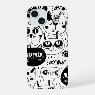 Coque iPhone 15 L'amoureux ultime de chats - Animal de compagnie c