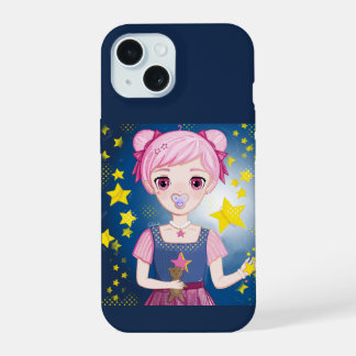 Coque iPhone 15 L'art anime du monde de Lumi