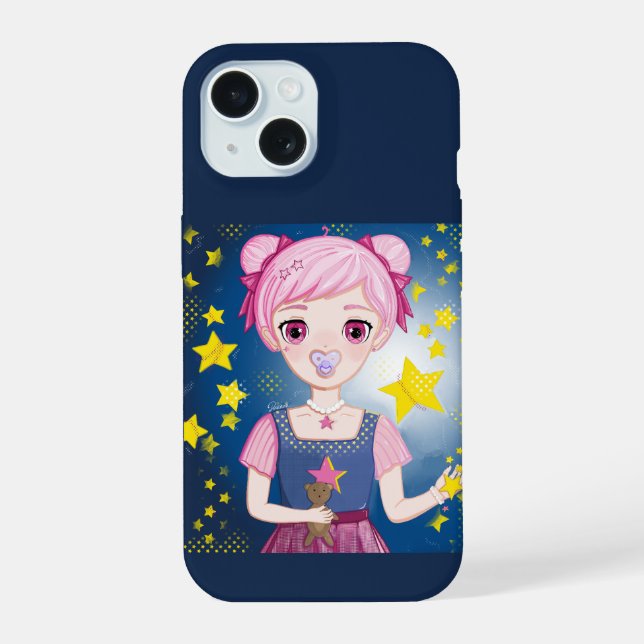 Coque iPhone 15 L'art anime du monde de Lumi (Verso)