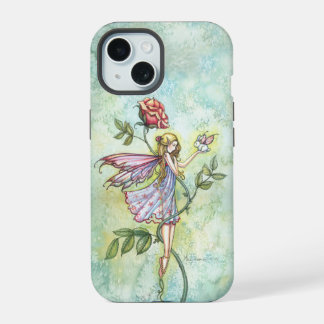 Coque iPhone 15 L'art fantastique de la fée et du lapin ami de Ros