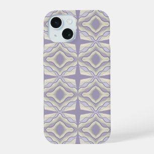 Coque iPhone 15 Lavande Gris Craie Octogone Étoile Design Géométri