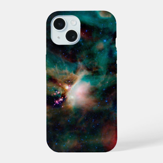 Coque iPhone 15 Le complexe de nuages Rho Ophiuchi. (Verso)