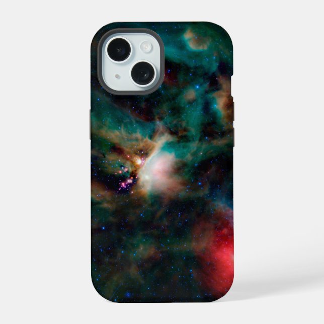 Coque iPhone 15 Le complexe de nuages Rho Ophiuchi. (Verso)
