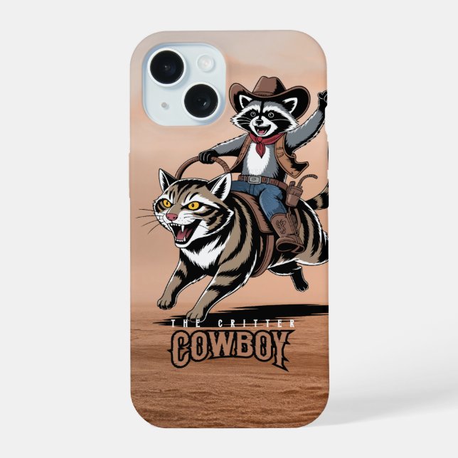 Coque iPhone 15 Le cowboy de la créature (Verso)