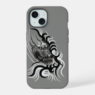Coque iPhone 15 Le dragon chinois à la toiture de tatouage