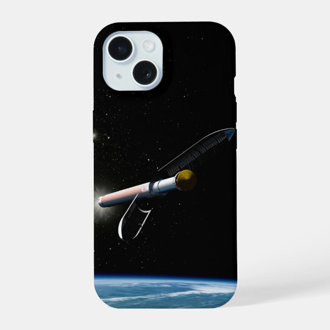 Coque iPhone 15 Le lanceur Atlas V541 en orbite. (Verso)