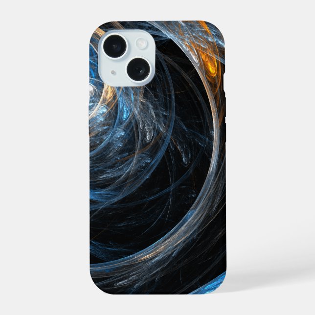 Coque iPhone 15 Le monde de l'art Abstrait (Verso)