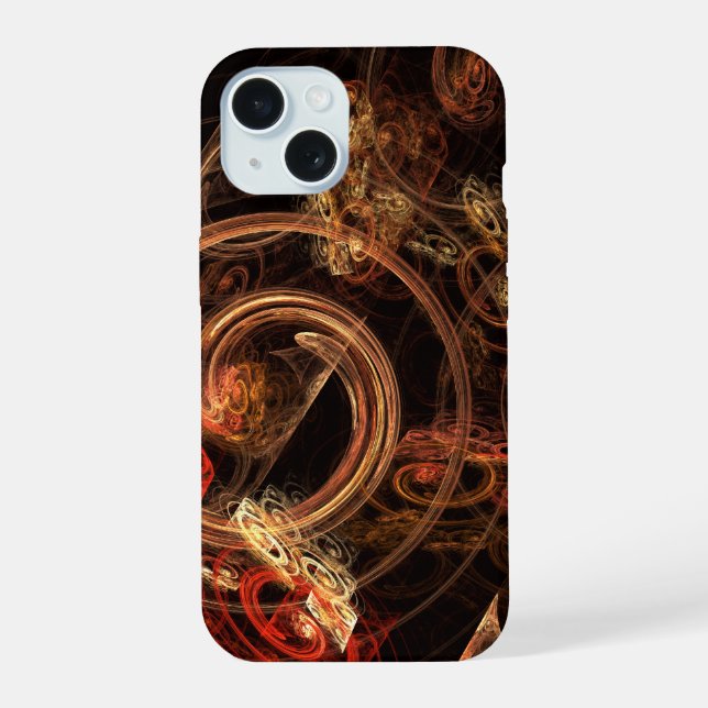 Coque iPhone 15 Le son de la musique Art Abstrait (Verso)