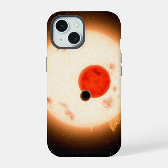 Coque iPhone 15 Le système Kepler-16. (Verso)