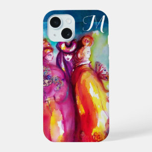 Coque iPhone 15 LE TROISIÈME MASQUE Monogramme Mascarade Vénitienn
