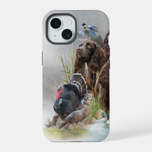 Coque iPhone 15 L'Epagneul Boykin (Verso)
