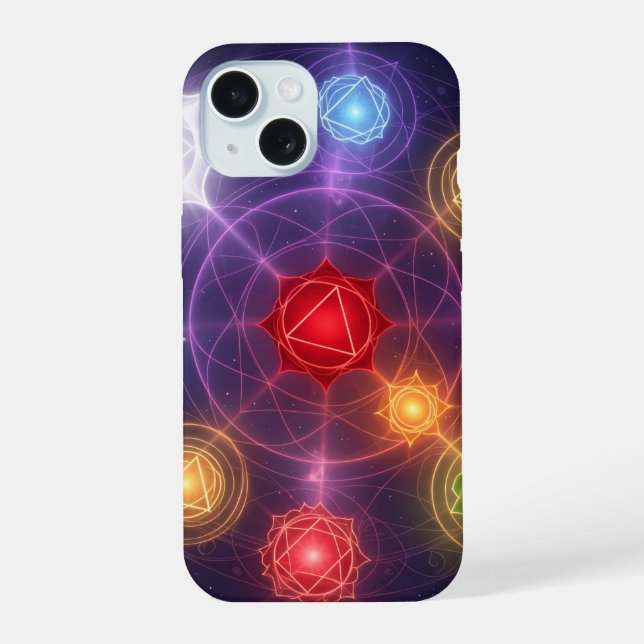 Coque iPhone 15 Les 7 Chakras´3 (Verso)