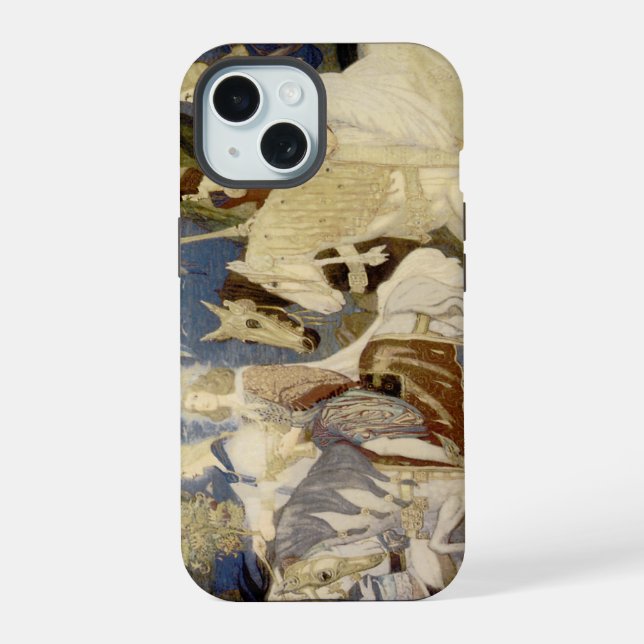 Coque iPhone 15 Les cyclistes de Sidhe (Verso)