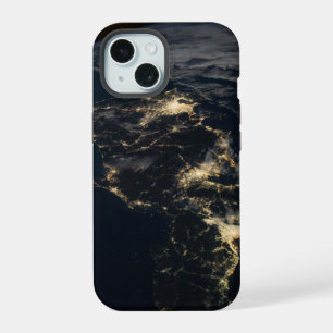 Coque iPhone 15 Les lumières de la ville du Japon la nuit.