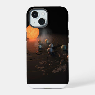 Coque iPhone 15 Les sept planètes de Trappist-1 en orbite autour d