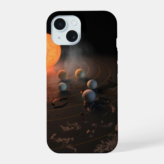 Coque iPhone 15 Les Sept Planètes De Trappist-1 En Orbite Autour D (Verso)