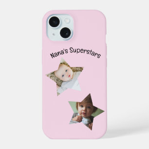 Coque iPhone 15 Les superstars de Nana personnalisent deux photos