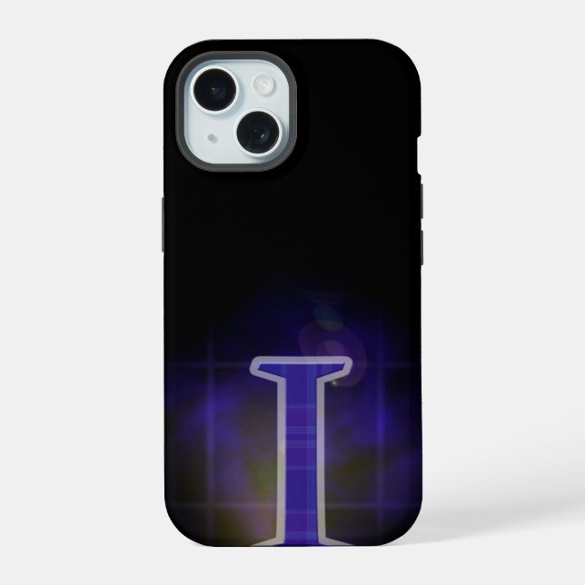 Coque iPhone 15 Lettre I (Verso)