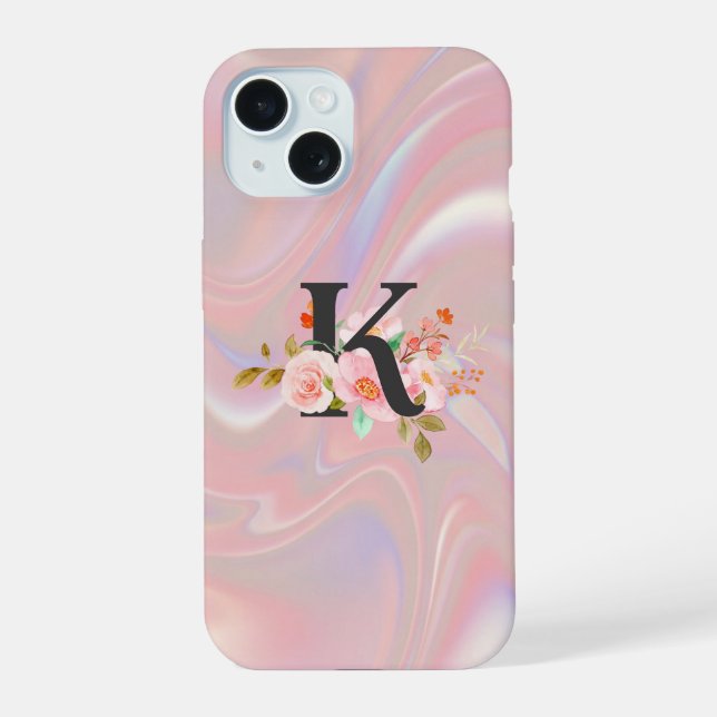 Coque iPhone 15 Lettre K (Verso)