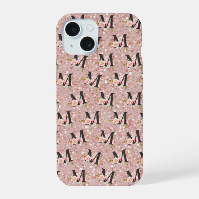 Coque iPhone 15 Lettre M (Verso)