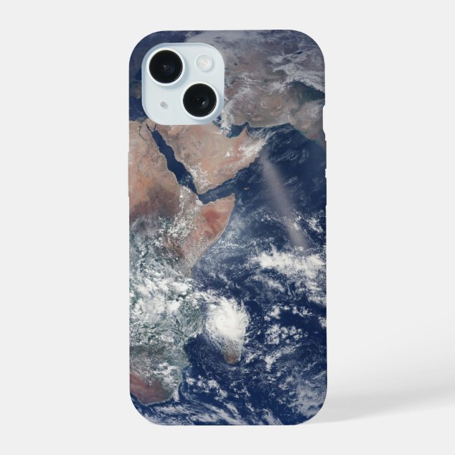 Coque iPhone 15 L'hémisphère oriental sur la planète Terre. (Verso)