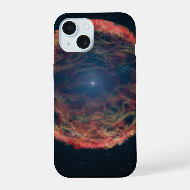 Coque iPhone 15 L'impression d'un artiste de la supernova 1993j. (Verso)