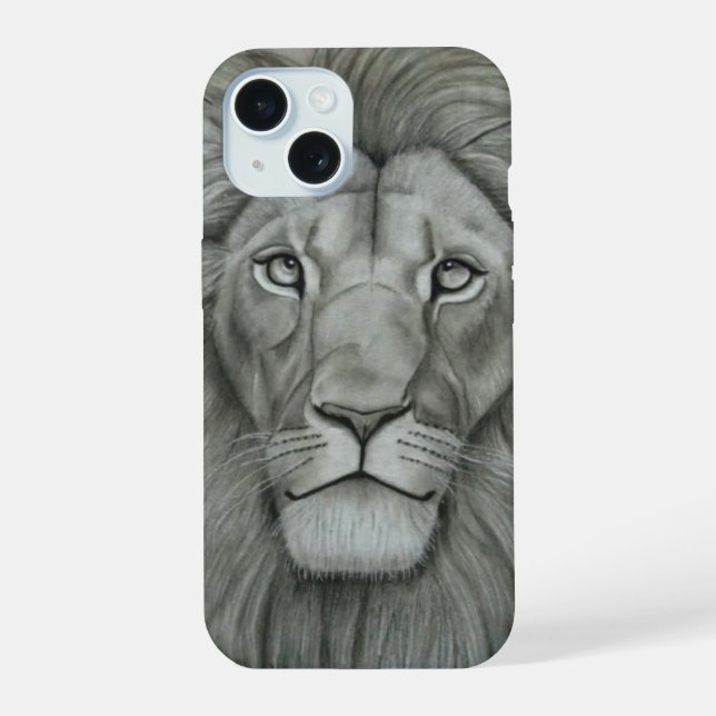 Coque iPhone 15 Lion Majestueux (Verso)