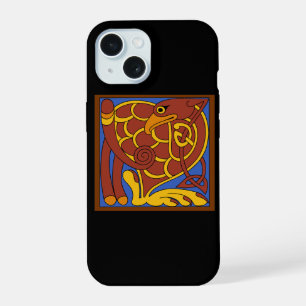 Coque iPhone 15 Livre De Kells Celtic Knot Oiseau Médiéval