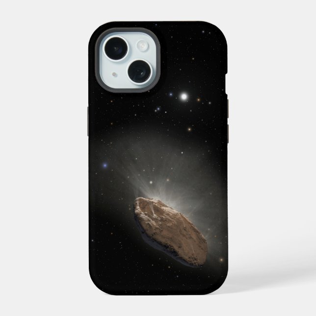 Coque iPhone 15 L'objet interstellaire déviant Oumuamua. (Verso)